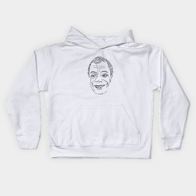 James Baldwin Kids Hoodie by TropicalHuman